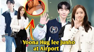 At Airport Yoona Hug Lee Junho as a Sign of Safe journey to him Fans React to see both together [upl. by Arturo]