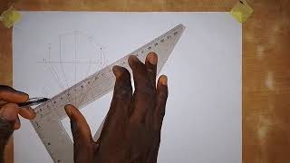 Construction of Curve of Interpenetration of Cone and Cylinder and Surface Development of Cone [upl. by Abih]