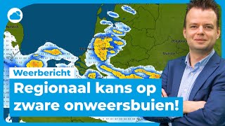 Weerbericht vanavond kans op forse buien met onweer ⚡️ [upl. by Anaeerb874]