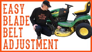 How To Adjust The Belt Tension On A Riding Lawn Mower [upl. by Adel]