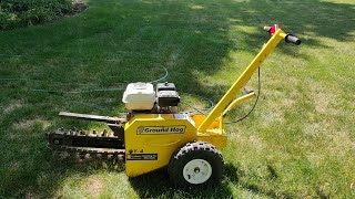 18quot Home Depot Trencher Rental Ground Hog T4 [upl. by Hamlen221]