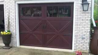 Wayne Dalton Model 9700 Lexington Mahogany garage doors [upl. by Aenej310]