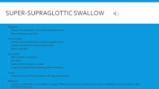 How to carry out the supersupraglottic swallow [upl. by Nnilsia]