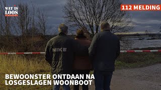 BEWOONSTER ONTDAAN NA LOSGESLAGEN WOONBOOT [upl. by Megan]