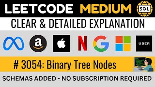 Leetcode MEDIUM 3054  Binary Tree Nodes CASE WHEN DSA SQL  Explained by Everyday Data Science [upl. by Alius]