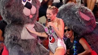 Miley Cyrus 2013 VMAs  Wild Performance with Robin Thicke [upl. by Baniez]