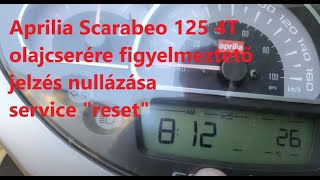 Aprilia Scarabeo 125 4T service reset [upl. by Thatcher]