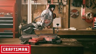 CRAFTSMAN V20 714IN Cordless Sliding Miter Saw Kit  Tool Overview [upl. by Jemima710]