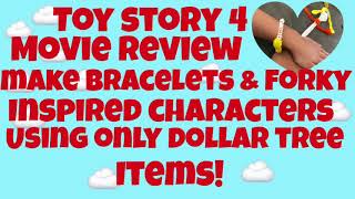 How to make sporky from Toy story 4 using only Dollar tree items  Movie review kids crafts [upl. by Esele]