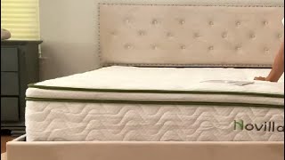 Novilla King Mattress 12 Inch Hybrid Mattress with Gel Memory Foam amp Pocketed Coil Review [upl. by Shanley935]