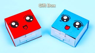 DIY paper gift box with a bottom perfect for gifts  Birthday gift box making at home easy [upl. by Michi]