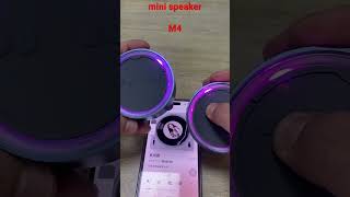 M4 mini speaker with FM Bluetooth，TWS，RGB light，sensor inside ，shake……shake…… next song function [upl. by Latoniah]