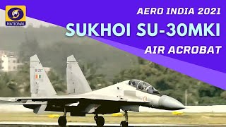 AIR Maneuver by Sukhoi Su30MKI  multirole air superiority fighter at Aero India Show 2021 [upl. by Nnyletak]