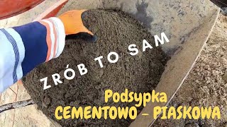 Jak zrobić podsypkę piaskowo  cementową ZRÓB TO SAM [upl. by Xineohp]