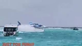 Seaplane landing in rough water  Maldives [upl. by Connell]