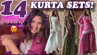 Wedding Wear Kurta Sets from MEESHO💗  HUGE Tryon Haul  Honest Review  Rupal Yadav [upl. by Eillor]