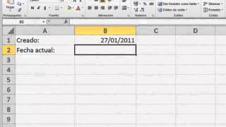 Insertar la fecha actual en un hoja de cálculo de Excel [upl. by Gewirtz]