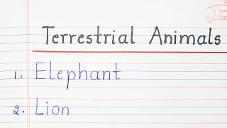 Terrestrial Animals  Terrestrial Animals Name  10 Terrestrial Animals Name [upl. by Corbet]