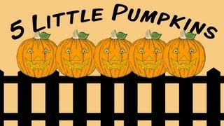 5 Little Pumpkins  Halloween fingerplay song for children [upl. by Kristien]