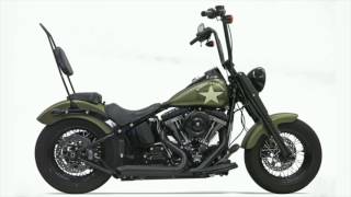 Pro Street Turn Out Exhaust System for Softail by Bassani Xhaust [upl. by Kciredohr]