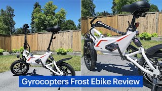 Gyrocopters Frost Foldable Electric Bike Review [upl. by Everson]