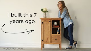 I ReBuilt a Project from 7 Years Ago  DIY Accent Cabinet Plans [upl. by Aicercal]