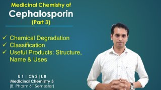 Cephalosporin Medicinal chemistry Part 03 Classification Structures IUPAC Name and Uses [upl. by Amaerd]