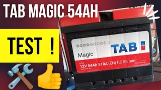 TEST Akumulatora Tab Magic 54Ah 510A P [upl. by Fawne]