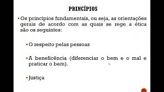 AULA 5 Princípios e Valores da Ética Vídeo 1 [upl. by Zinck803]