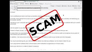 Your personal data has leaked Email Professional hacker Sextortion Scam [upl. by Aneertak]