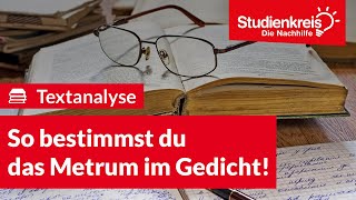 So bestimmst du das Metrum im Gedicht  Deutsch verstehen mit dem Studienkreis [upl. by Eydie]