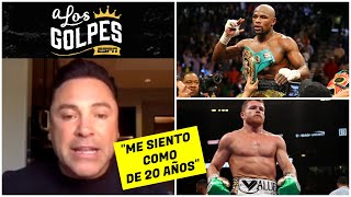 ¡IMPERDIBLE Oscar de la Hoya RETA a Floyd Mayweather y a Saúl Canelo Álvarez  A los Golpes [upl. by Hourigan]