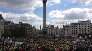 London turns red and yellow for BayernBorussia Champions League final [upl. by Haiel]