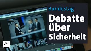 Nach Terrorangriffen Bundestag debattiert über Sicherheitspaket  BR24 [upl. by Hassadah]