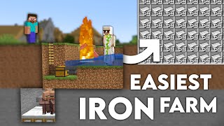 Minecraft EASY IRON FARM  119 Iron Farm Tutorial [upl. by Akinak381]