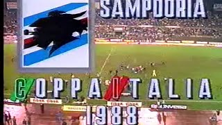 Gianluca Vialli intervista dopo vittoria Coppa Italia 1988 Torino CalcioUc Sampdoria [upl. by Nylrats]