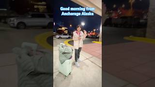 Leaving for Anchorage airport in the morning alaskatravel adventure hotel trips fun sunrise [upl. by Pish]