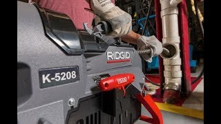 How To Use the RIDGID® K5208 Sectional Drain Cleaner [upl. by Saxela]