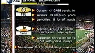 1998  1 Tennessee vs  2 Florida St [upl. by Aliakim]