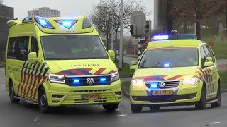 Wail12032019 Ambulance Rijopleiding amp Politie Noodhulp met spoed in Leeuwarden [upl. by Tiat]