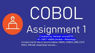 COBOL Assignment 1  Mandatory Divisions Optional Divisions DISPLAY STOP RUN [upl. by Ahtabat360]