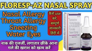 Floresp AZ Nasal Spray fluticasone furoate nasal spray  floresp nasal spray uses amp dose um [upl. by Narbig]