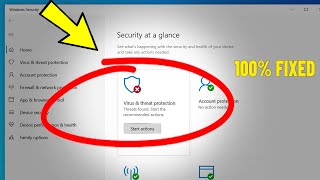 Fix Virus amp threat protection quot start actions quot in Windows 10 11  How To Solve Start Actions Error [upl. by Feledy]