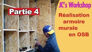 Comment faire une armoire murale avec porte en OSB  Partie 4  Travail du bois  76 [upl. by Blase423]