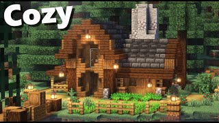 Minecraft  How to Build a Cozy Spruce Cabin  Tutorial [upl. by Eniamej]