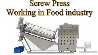 Screw Press working video What is screw press How screw press work and looks Sludge dewatering [upl. by Issi9]