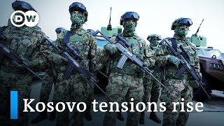 US tells Serbia to pull back military from Kosovo border  DW News [upl. by Pinkham871]