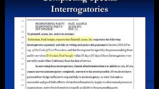 Introduction to Discovery Part 6 Propounding Special Interrogatories [upl. by Ryan]