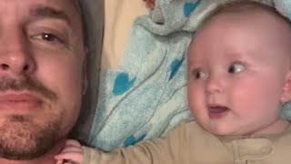 Joy of imitation Baby girl matches dads noises and becomes a little beatboxer  WooGlobe [upl. by Leind]