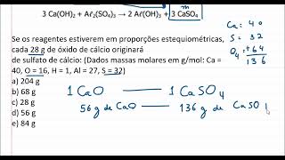 Estequiometria questão da FGV [upl. by Iaht664]